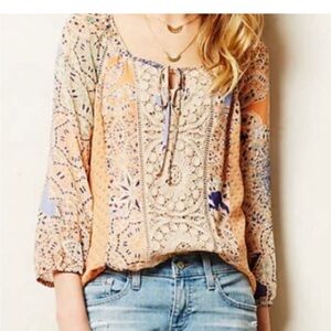 Anthropology Meadow Rue blouse size S